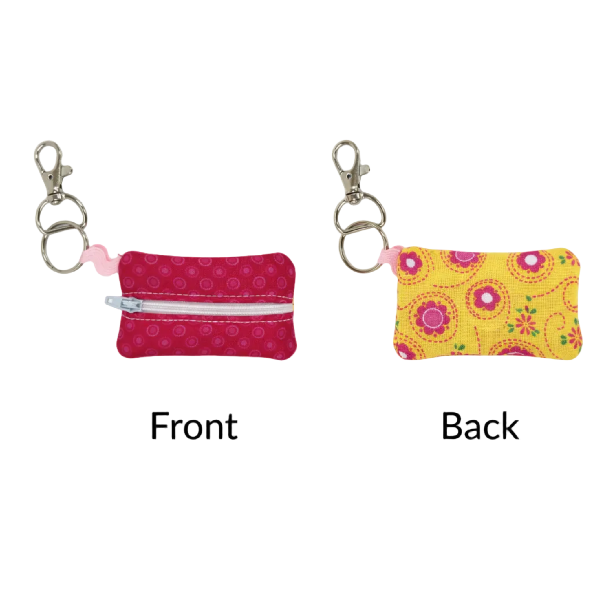 Pink Dot with Yellow and Pink Floral